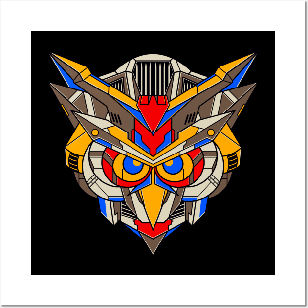 Owl Mecha 1 Wall Art by GODZILLARGE